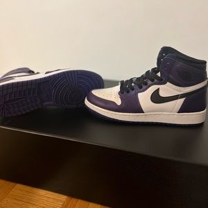 Air Force 1s in Court Purple, women's size 5.5.